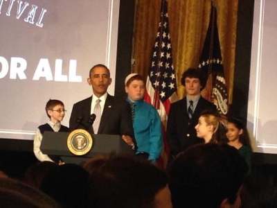 PongSat student and the President